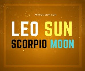 Leo Sol Escorpio Luna