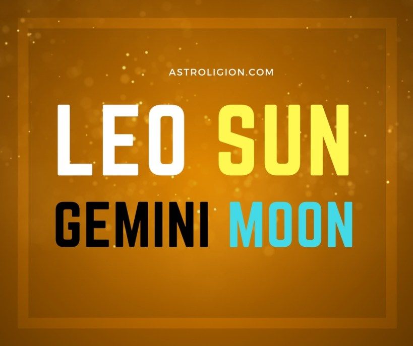 Leo Sun Gemini Moon osebnost