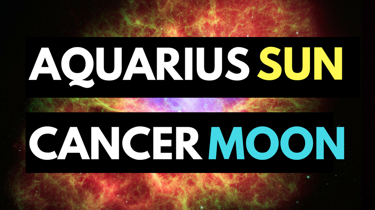 Aquarius Sun Cancer چاند۔