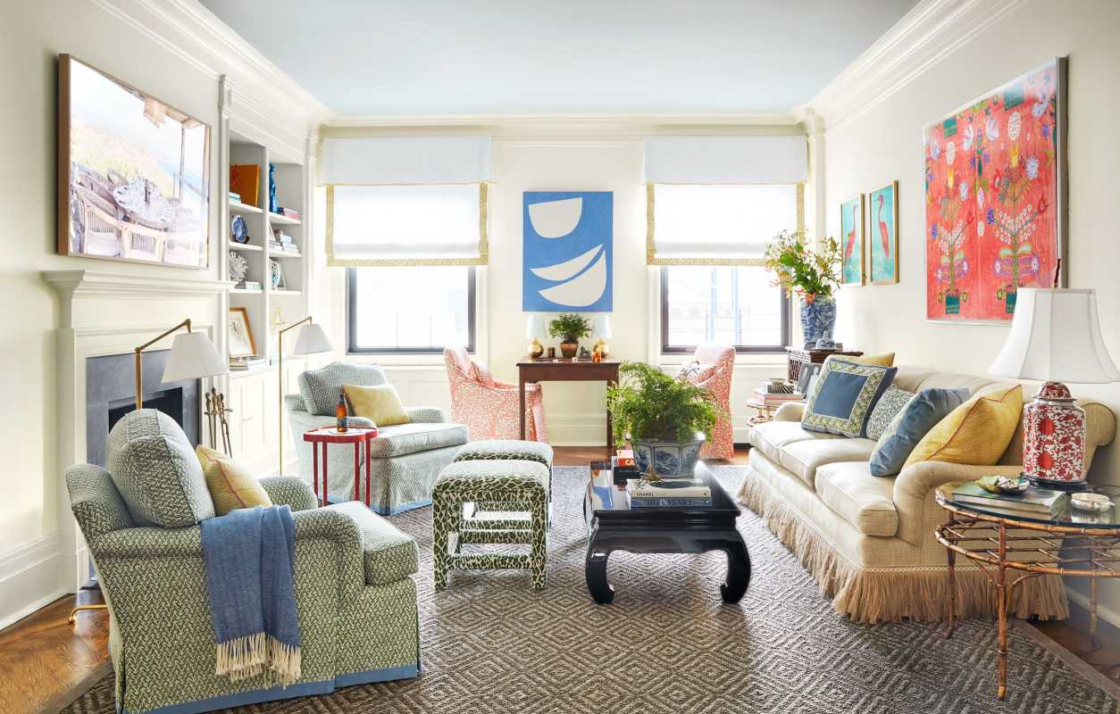 Eklektik mobilyalarla Fraise ev turu oturma odası