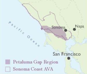Mapa do Petaluma Gap