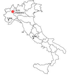 Kartta Alto Piemonte, Italia