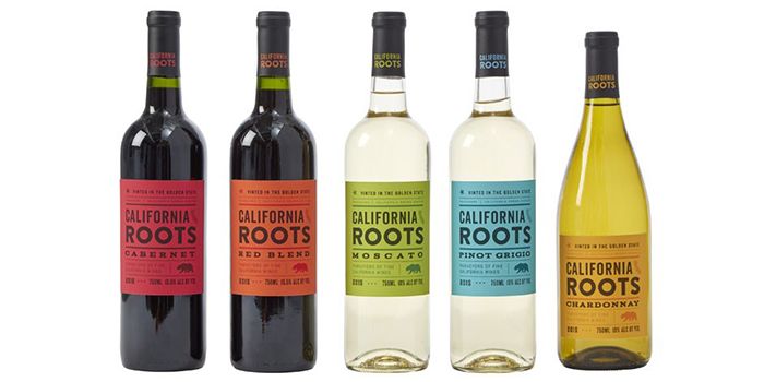 Objectiu per introduir una nova línia de vins, California Roots