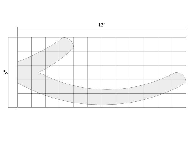 이 안내서를 사용하여 뿔을 표시하십시오. 합판에서 만들 적절한 치수와 곡선 절단을 기록해 둡니다.