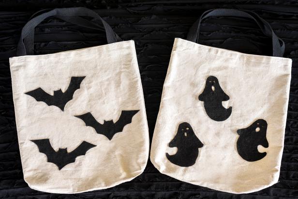 Cómo hacer una bolsa de lona para golosinas de Halloween