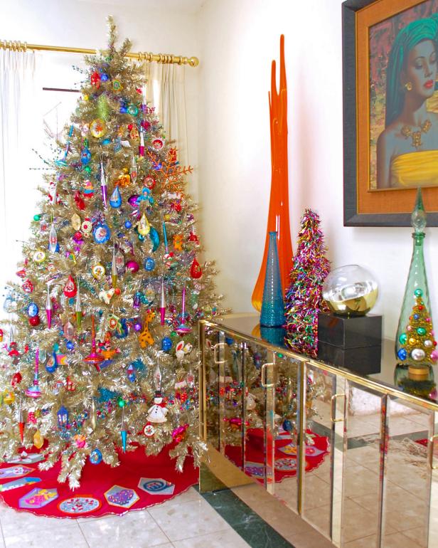 Retro-navdihnjeno krilo za božično drevo