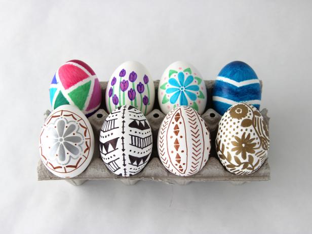 Como decorar ovos de páscoa com marcador permanente
