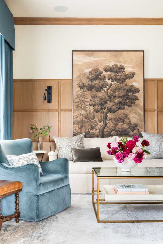 dřevěný rám obložení obývacího pokoje