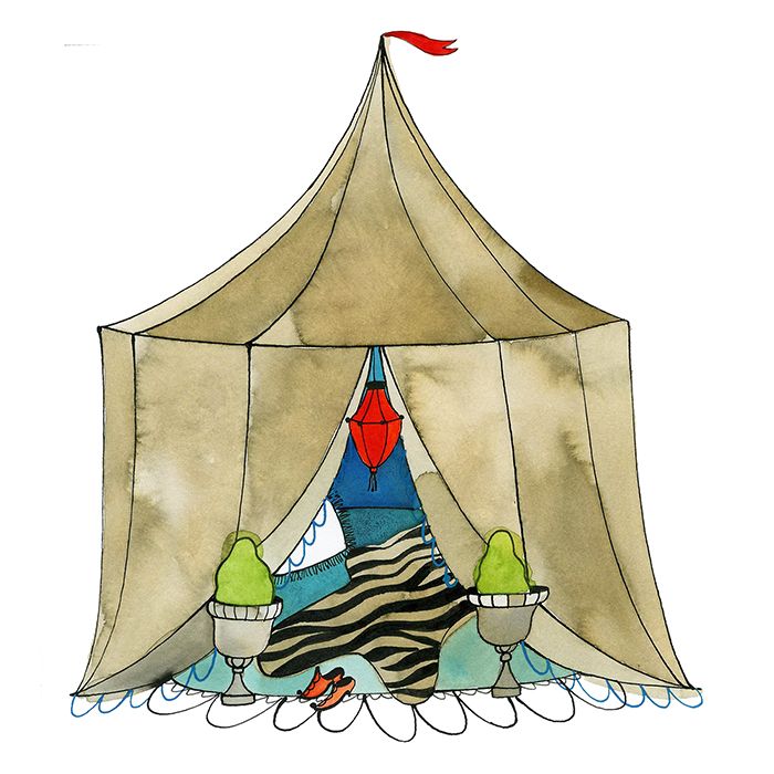 Илюстрация на палатка