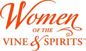 Naiste viinapuu ja kangete alkohoolsete jookide logo