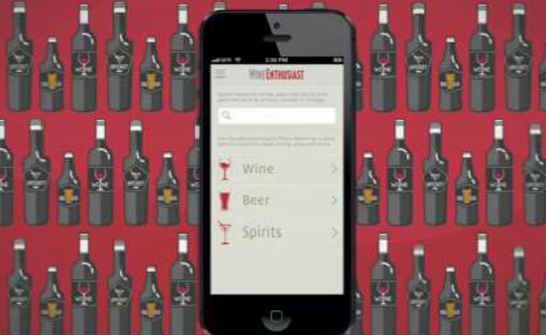 Navigálás a Wine Enthusiast kóstoló útmutatójában, a Végső alkalmazásban