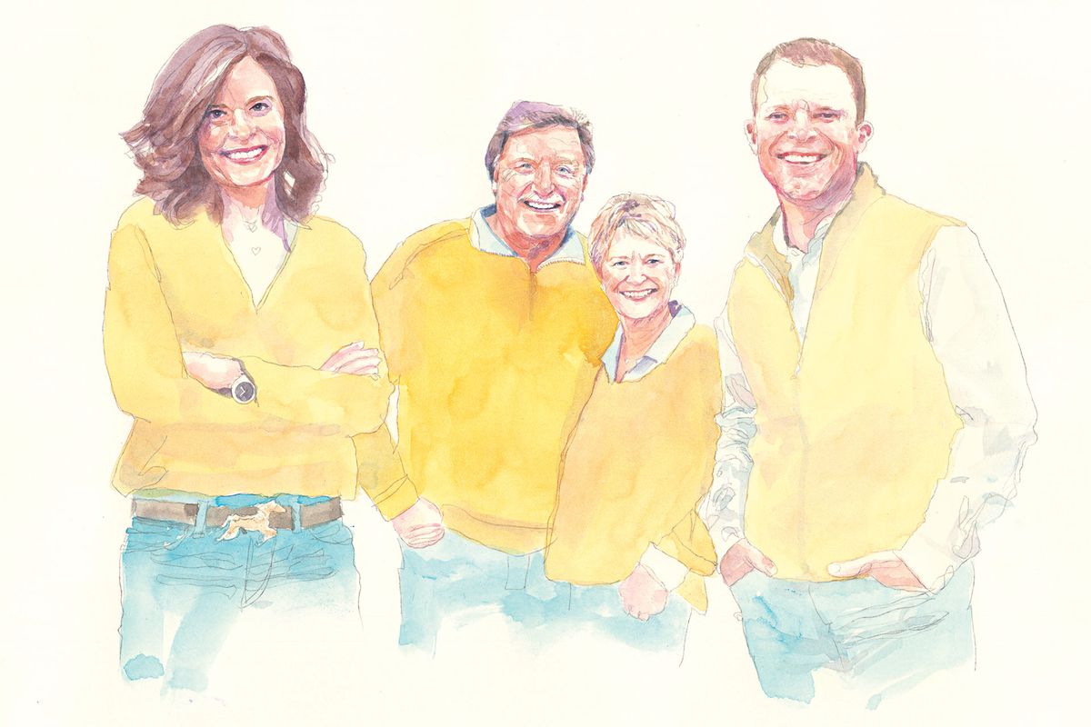 De izquierda a derecha: Amy, Gary, Nancy y Chris Figgins