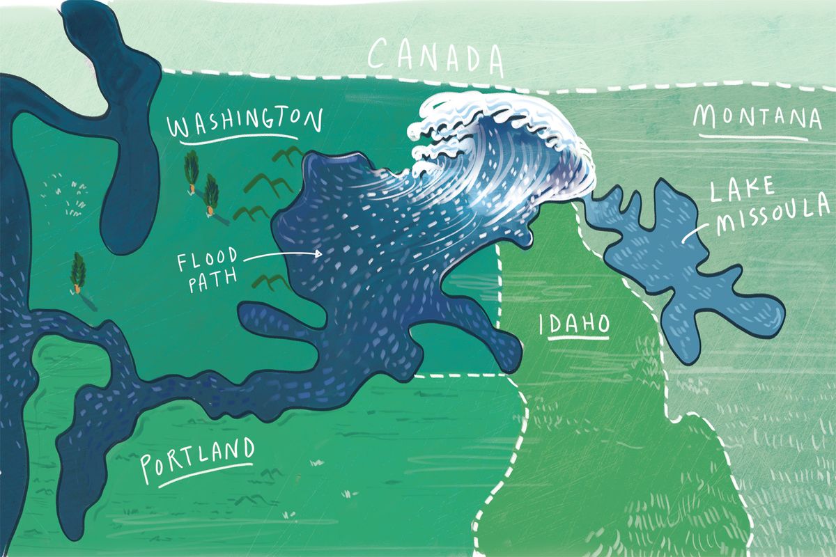 Zemljevid Washingtona, Idaha in Montane