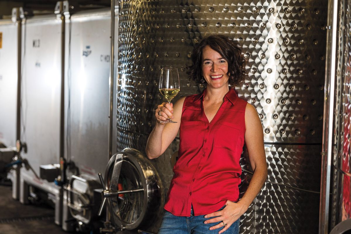 Enóloga Melanie Krause en Cinder Winery