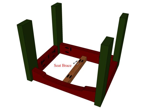 Po rozrezaní vzpery sedadla ju umiestnite do stredu sedadla a zarovnajte ju s vrchom krátkej prednej zástery a krátkej zadnej zástery.