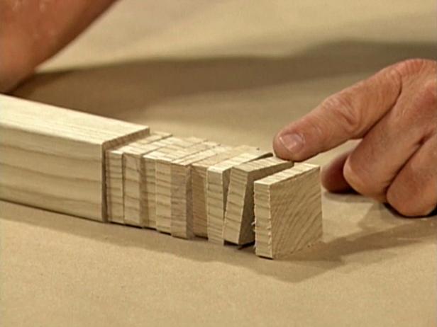 cắt gỗ sồi trắng thành hình vuông