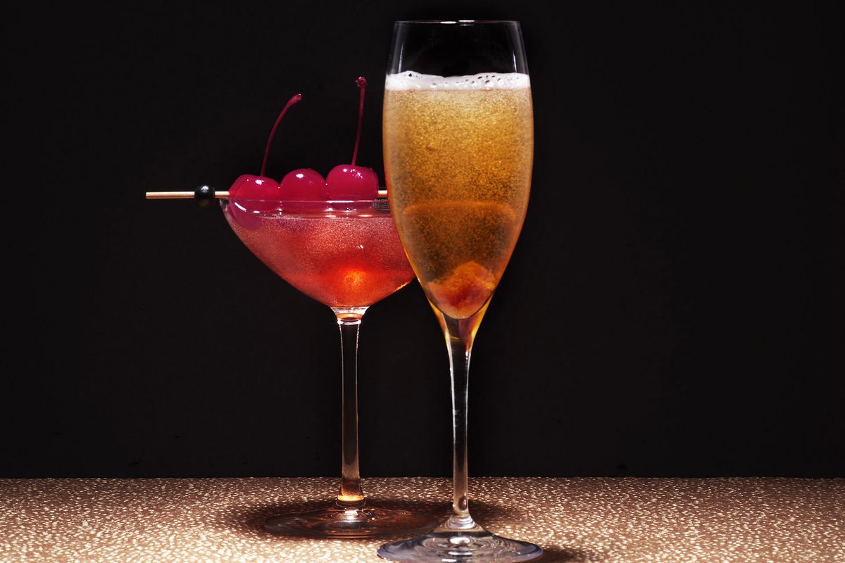 Cocktails au champagne.