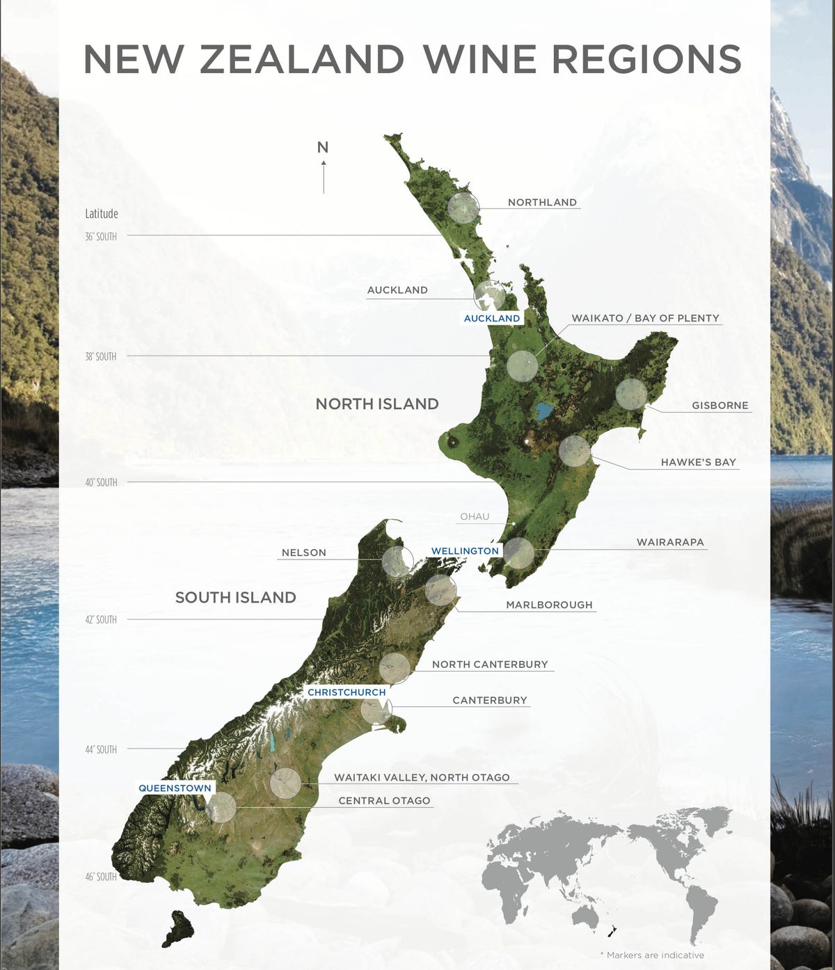 Sauvignon Blanc y más allá: una guía regional del vino de Nueva Zelanda