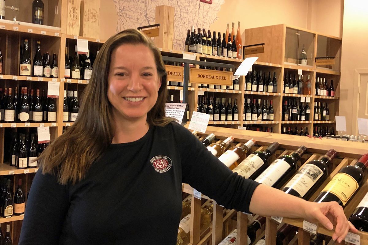 Sarah Covey iš „K&L“ vyno prekybininkų, Redwood City, Kalifornija
