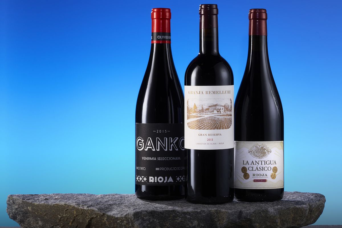 High elevation wines: Olivier Rivière 2015 Ganko (Rioja), Remelluri 2011 Granja Gran Reserva (Rioja) and Alberto Orte 2008 La Antigua Clásico Reserva (Rioja)