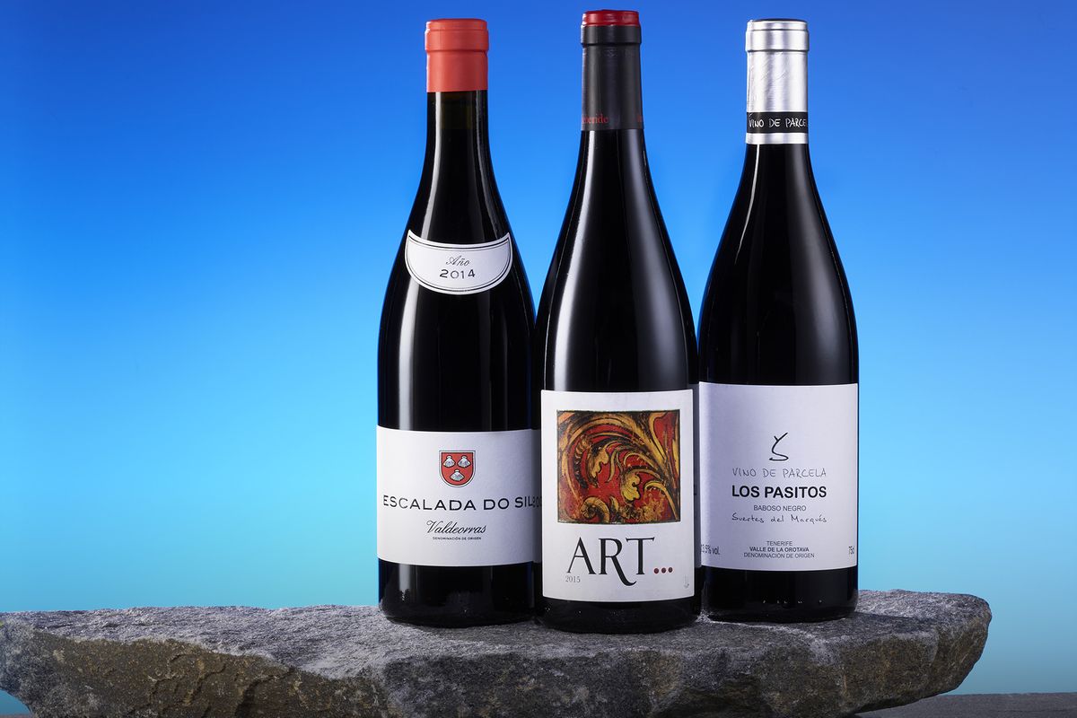 High elevation wines: Escalada do Sil 2014 Red (Valdeorras), Luna Beberide 2015 Art (Bierzo) and Suertes del Marqués 2015 Los Pasitos Vino de Parcela Baboso Negro (Valle de la Orotava).