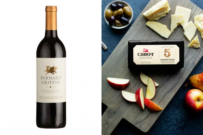   Barnard Griffin Cabernet Sauvignon 2020 e Cabot 5 Year Cheddar Cheese