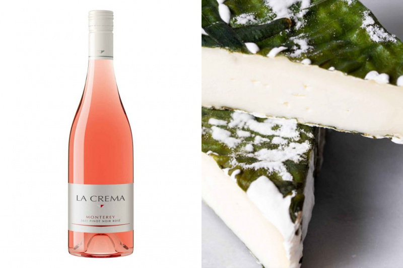   La crema Rose Pinot Noir 2021 y el queso shiso limitado envejecido Murray's Cave de 4 oz