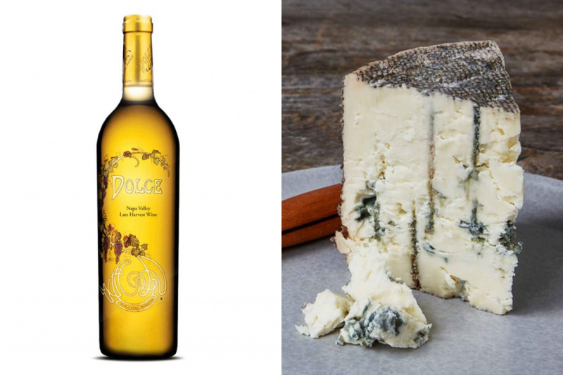   Far Niente Dolce and Rogue Creamery Caveman Blue