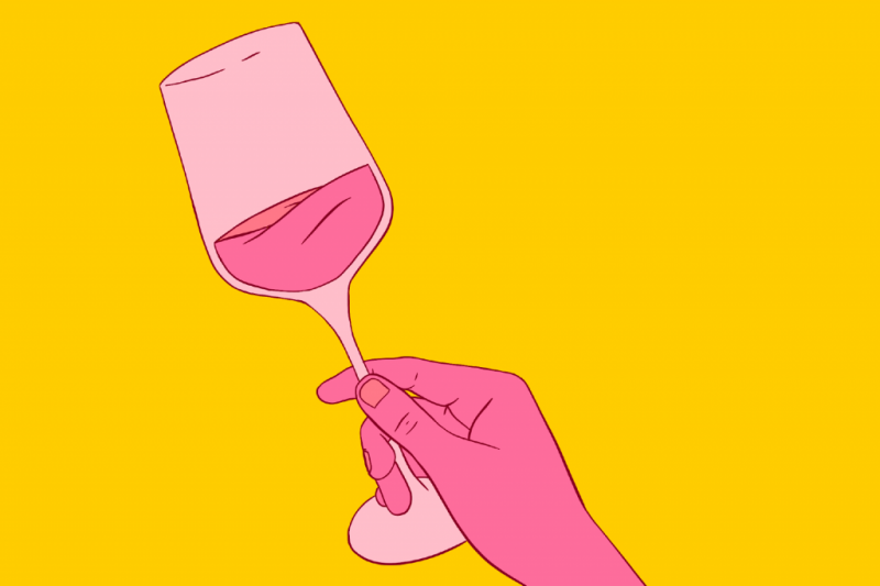   copo de vinho tradicional rodopiante